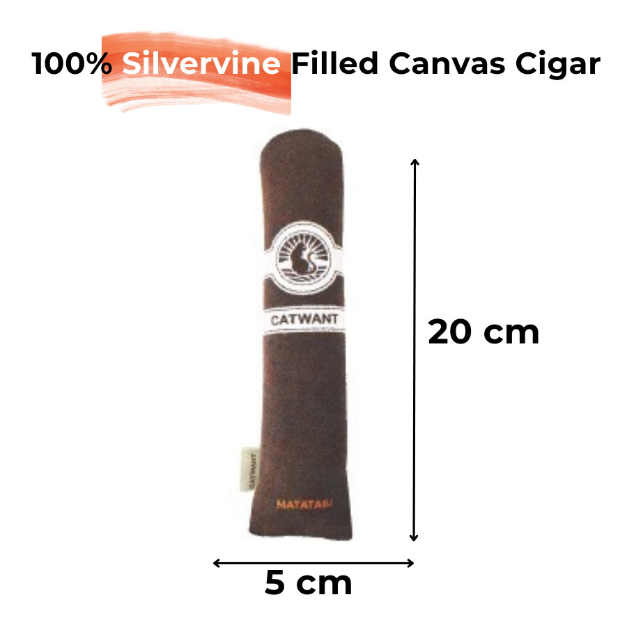 100% Catnip Filled Canvas Cigar for Cats - Interactive Playtime Delight - Shopthatapp.ca