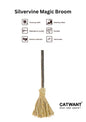 Silvervine Magic Broom by CATWANT, a natural fresh toy for cats featuring a silvervine-stuffed broom with textured bristles.