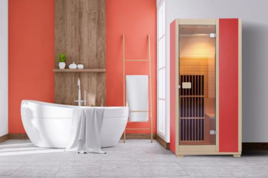 Blisspod | Vienna | Far Infrared Sauna | Canadian Hemlock Very Low EMF | 72.8"H x 35.4"W x 25.6"D | 1 Person - Www.Shopthatapp.ca