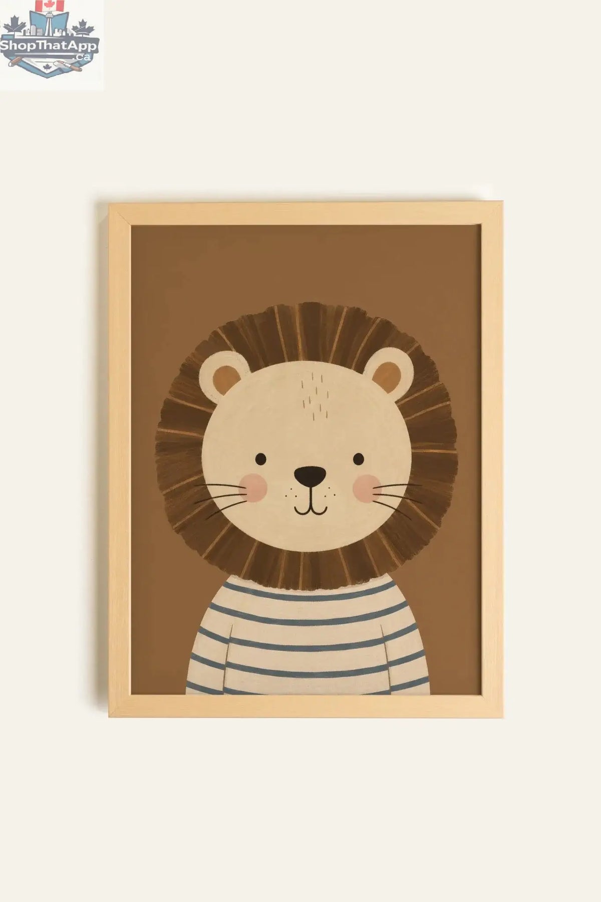 LEO THE LION Canvas Art - Oeuvre sur toile rigide, encadré Naturel Clair (collective) - Shopthatapp.ca