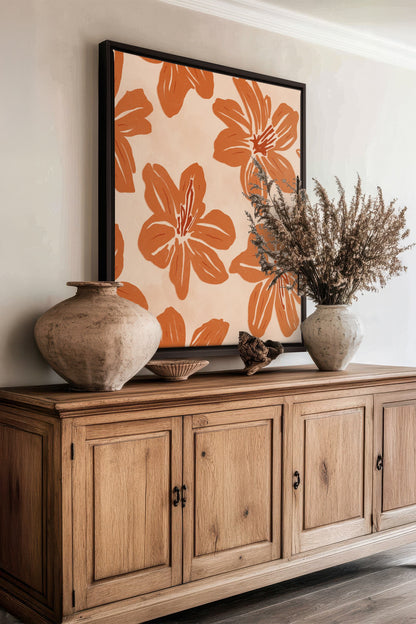 RAYON FLORAL - Oeuvre sur toile étirée pour une décoration intérieure contemporain - Shopthatapp.ca
