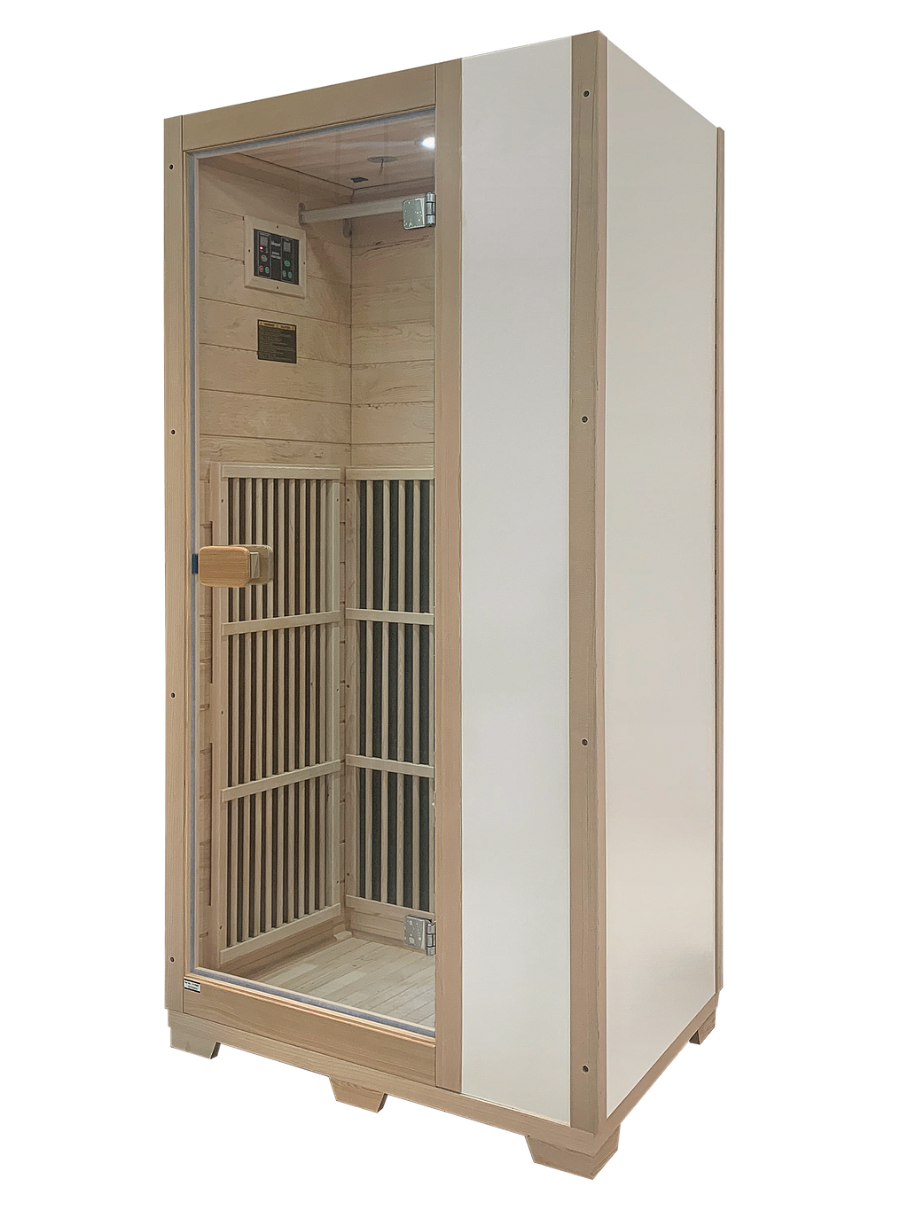 Blisspod | Vienna | Far Infrared Sauna | Canadian Hemlock Very Low EMF | 72.8"H x 35.4"W x 25.6"D | 1 Person - Www.Shopthatapp.ca