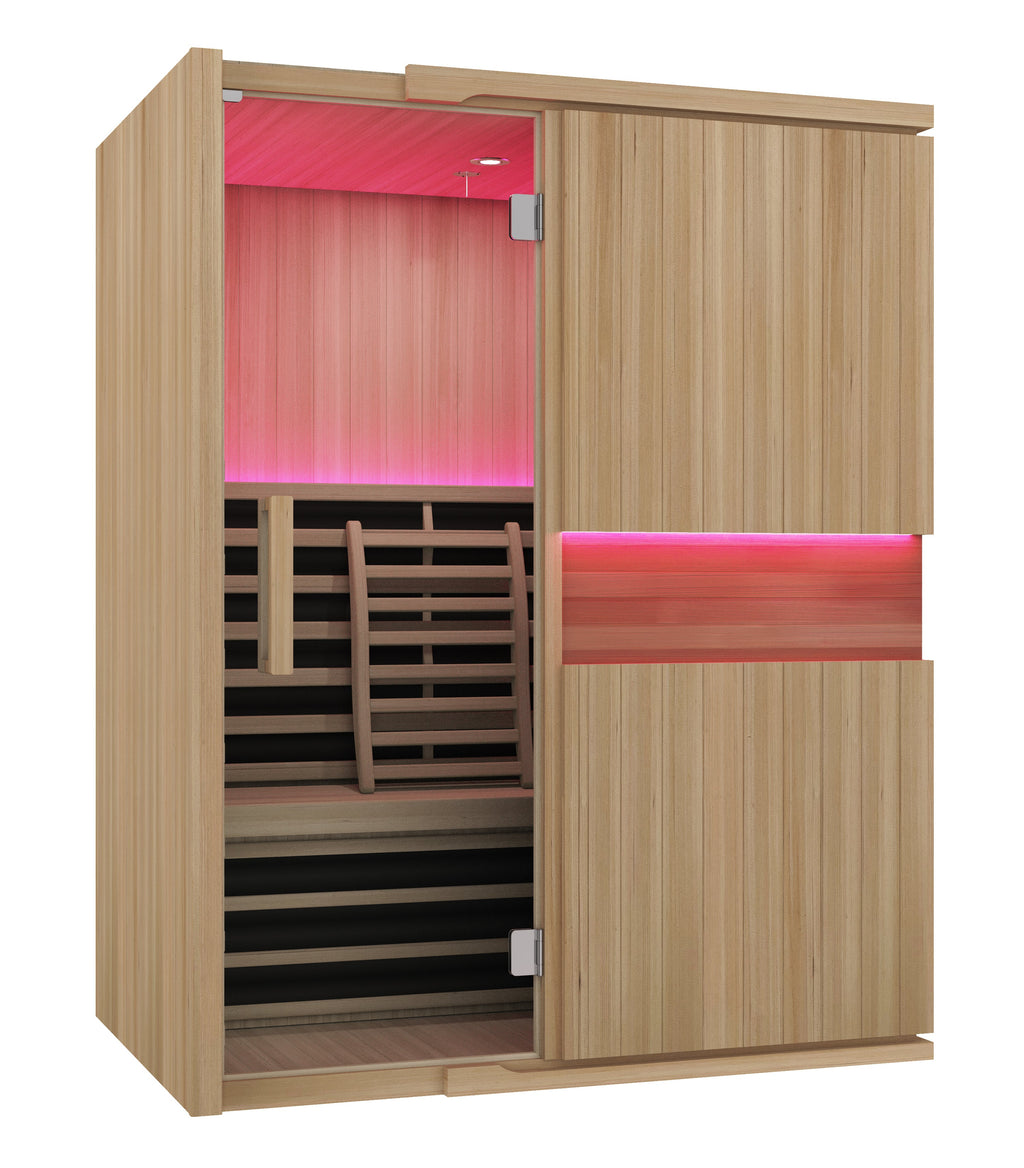 Blisspod | Milano | Full Spectrum Sauna Canadian Hemlock Ultra Low EMF, 7 Far Infrared & Red Glass Heater & Chromotherapy – 3 Person - Www.Shopthatapp.ca