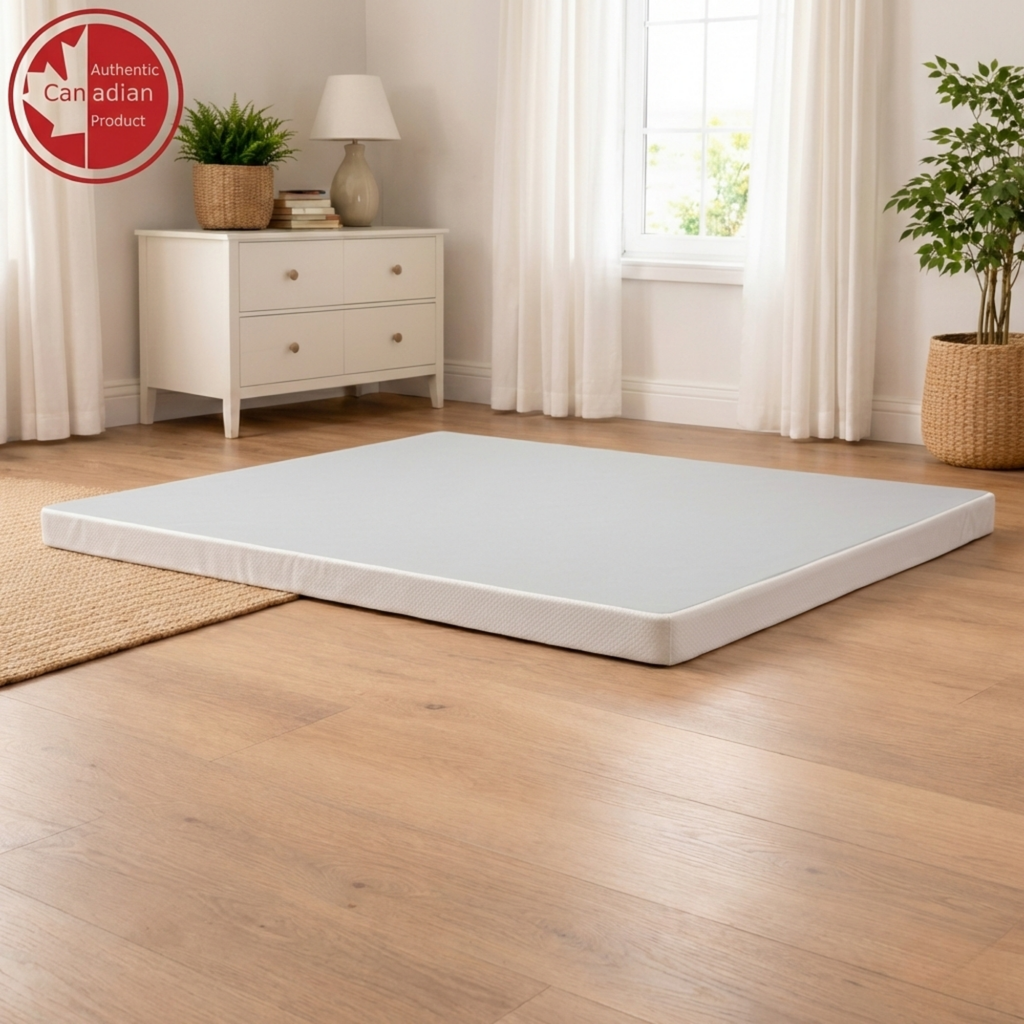 UltraFlex® Premium Solid Wood Box Spring Mattress Foundation 2" Low Profile - Twin, Double, Queen, King | Premium Heavy Duty Mattress Base, No Assembly Required, Compatible with All Mattress Types- Made in Canada - Shopthatapp.ca