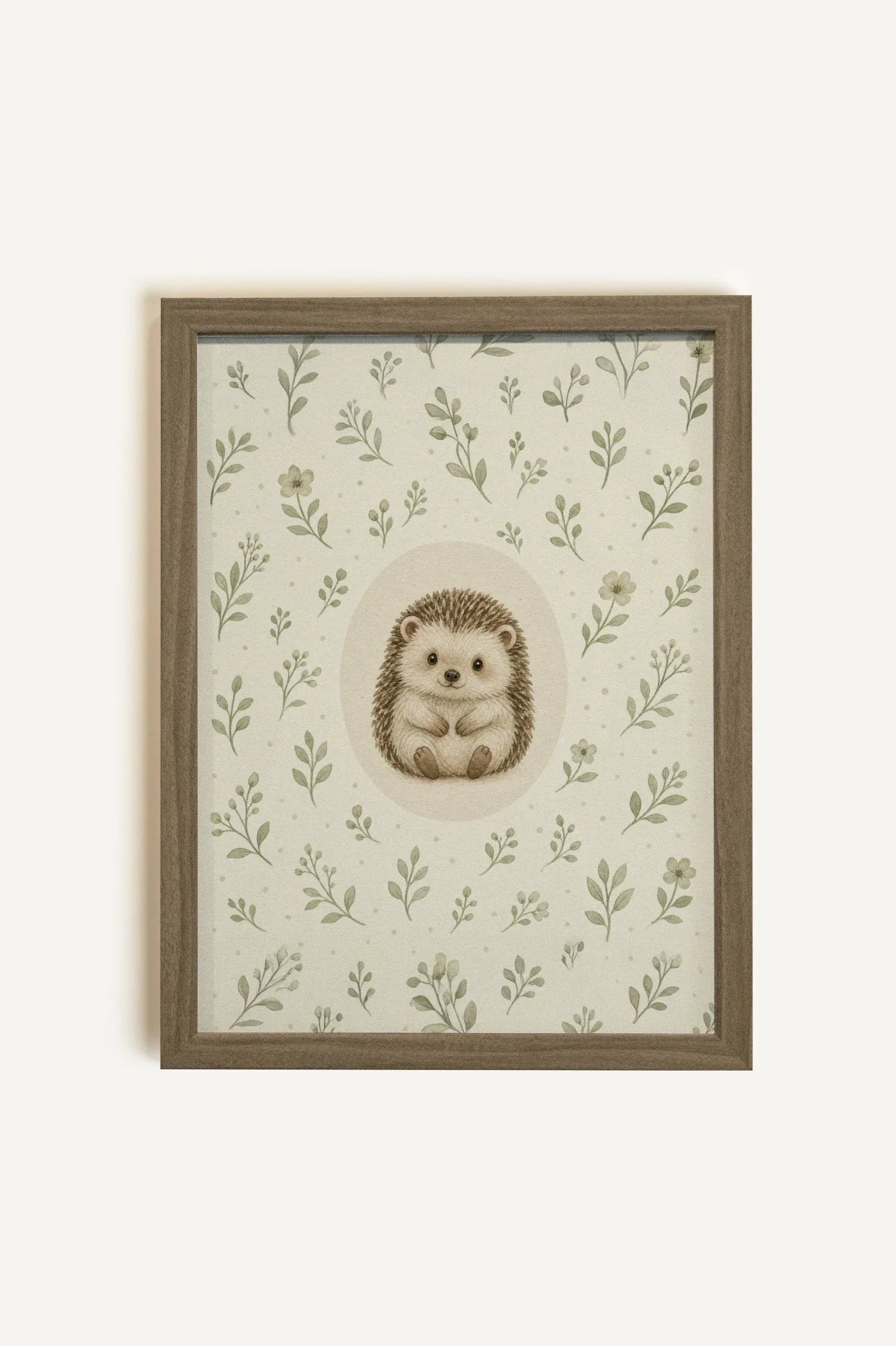 PETIT HÉRISSON - Toile Petit Hérisson Art sur toile rigide, encadré brun chêne (collective) - Shopthatapp.ca