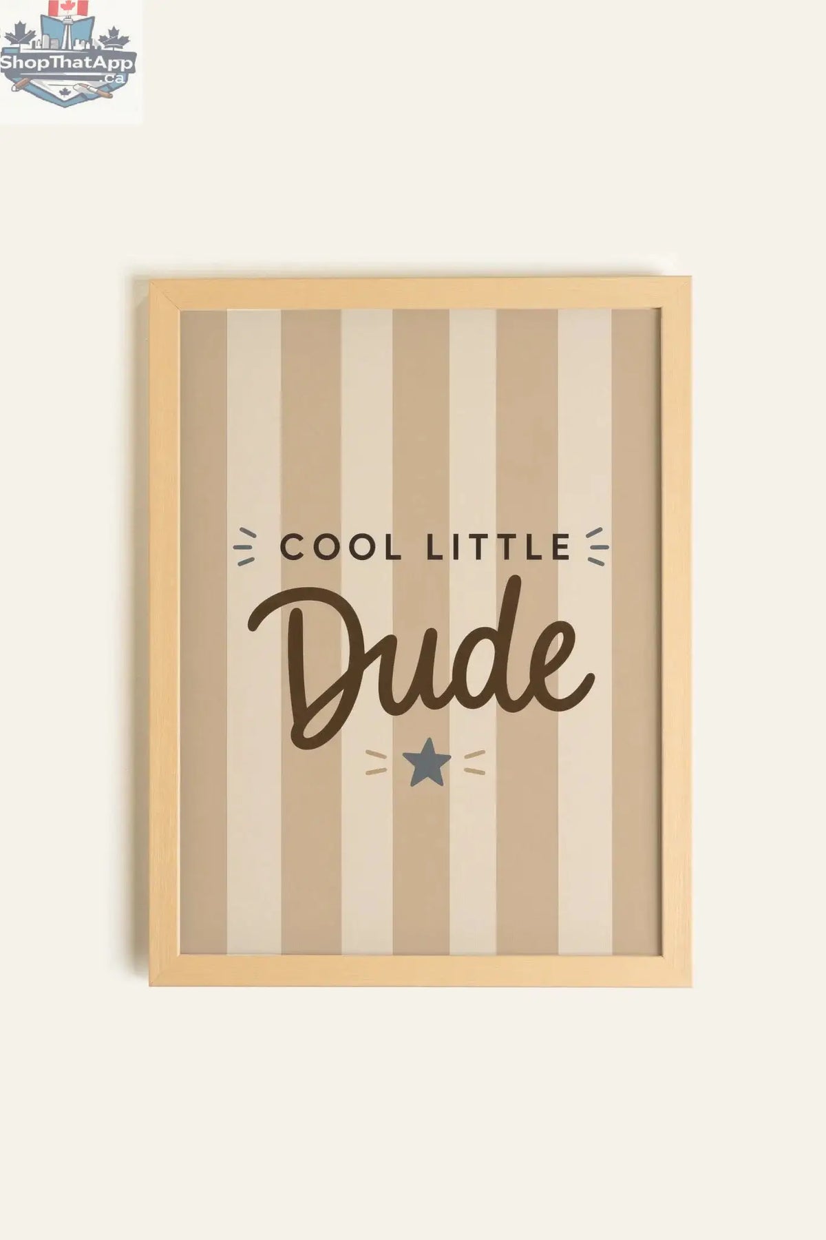 LITTLE DUDE Artwork Framed - Oeuvre sur toile rigide, encadré Naturel Clair (collective) - Shopthatapp.ca