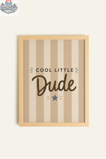LITTLE DUDE Artwork Framed - Oeuvre sur toile rigide, encadré Naturel Clair (collective) - Shopthatapp.ca