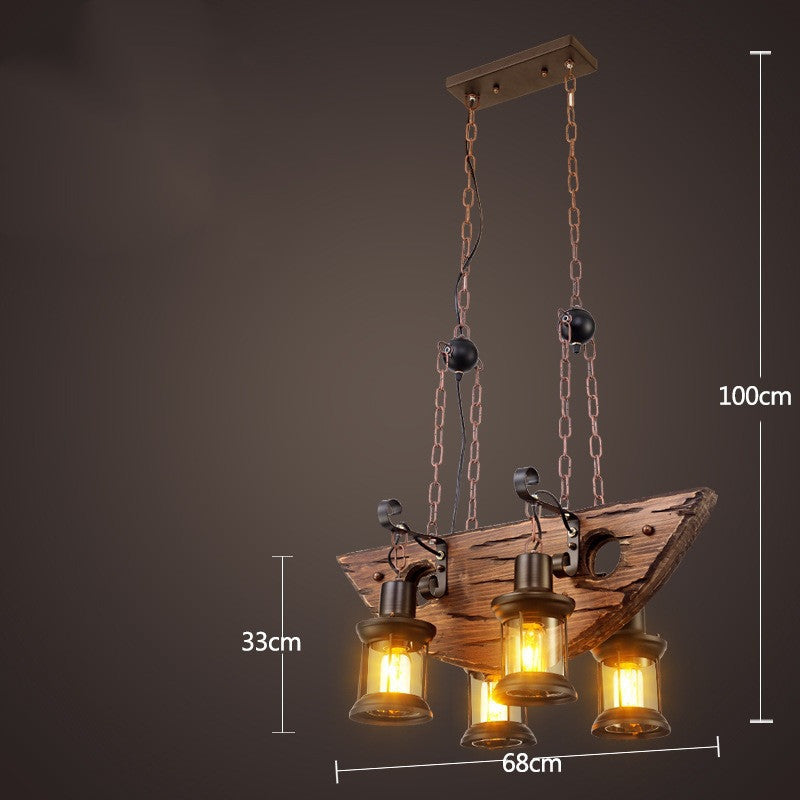 Bar American Chandelier Retro Chandelier Creative Lamp