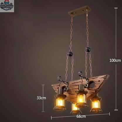 Bar American Chandelier Retro Chandelier Creative Lamp - Shopthatapp.ca