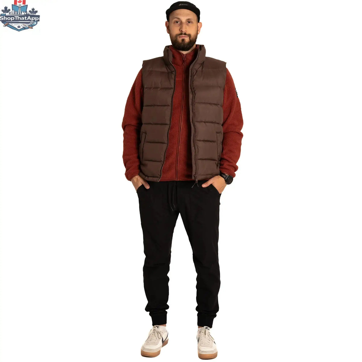 Northern Sun Revelstoke Recycled Men's Vest, lightweight eco-friendly vest with front pockets and recycled fabric details.