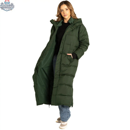 Northern Sun Pantone puffer down jacket, stylish and warm winter jacket with a quilted design and vibrant color.