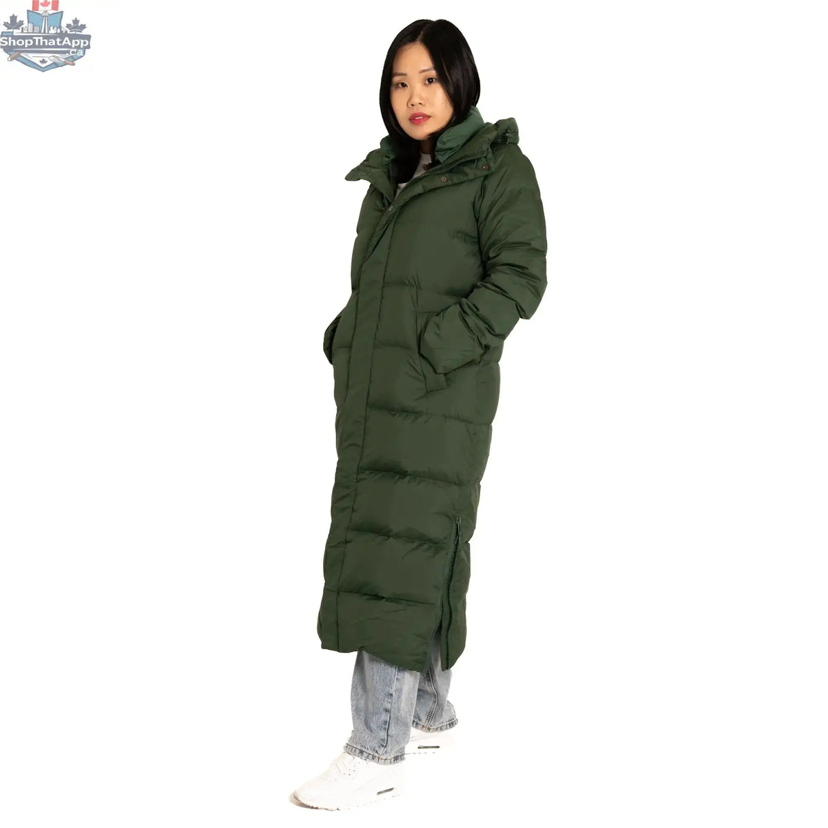 Northern Sun Pantone Puffer Down Jacket, stylish and warm winter jacket with a quilted design and vibrant color.