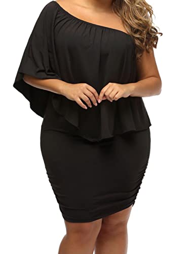 ADEWEL Women's Off Shoulder Cocktail Dress - Sexy Layered Mini Party Dress - Shopthatapp.ca
