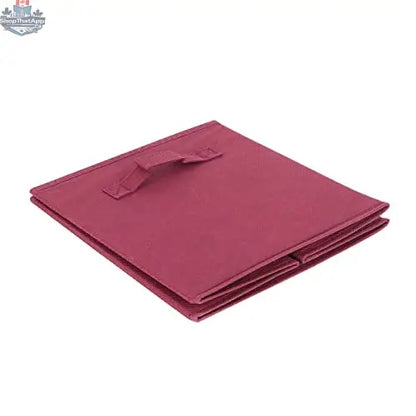 Six foldable storage bins organizer cubes in a 6-pack, made of fabric with handles, ideal for closet or shelf organization.