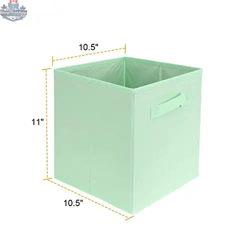 Six foldable storage bins organizer cube boxes in a 6-pack, lightweight and versatile for home or office organization.