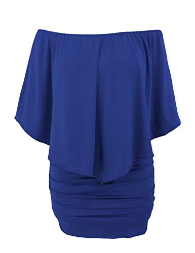 ADEWEL Women's Off Shoulder Cocktail Dress - Sexy Layered Mini Party Dress - Shopthatapp.ca
