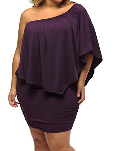 ADEWEL Women's Off Shoulder Cocktail Dress - Sexy Layered Mini Party Dress - Shopthatapp.ca
