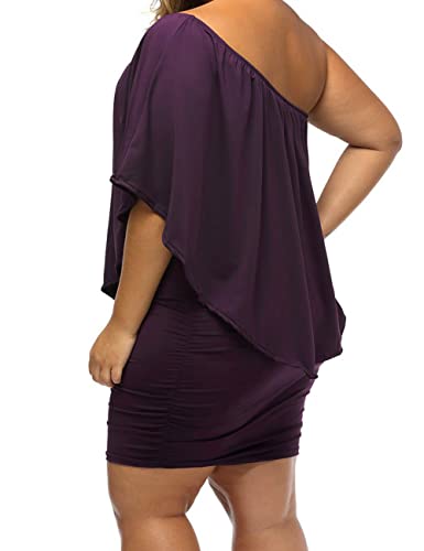 ADEWEL Women's Off Shoulder Cocktail Dress - Sexy Layered Mini Party Dress - Shopthatapp.ca