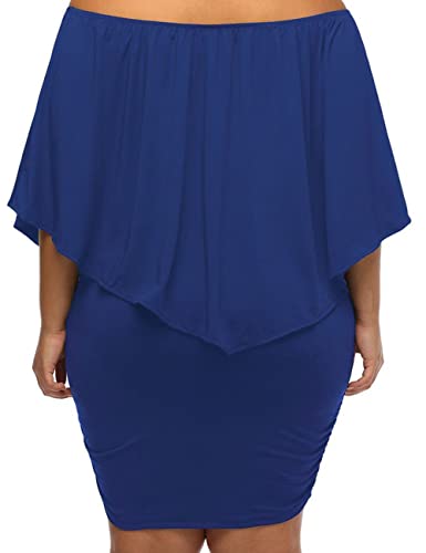 ADEWEL Women's Off Shoulder Cocktail Dress - Sexy Layered Mini Party Dress - Shopthatapp.ca