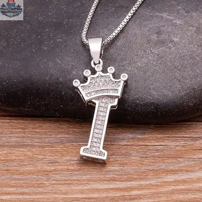 Elegant Silver Letter Pendant with Chain - Personalize Your Style - Shopthatapp.ca