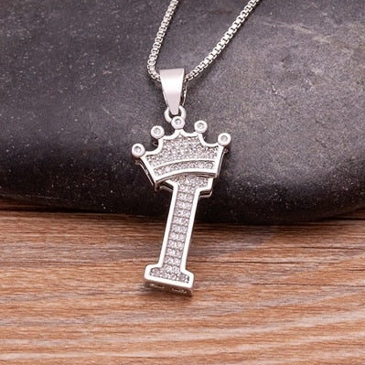 Elegant Silver Letter Pendant with Chain - Personalize Your Style