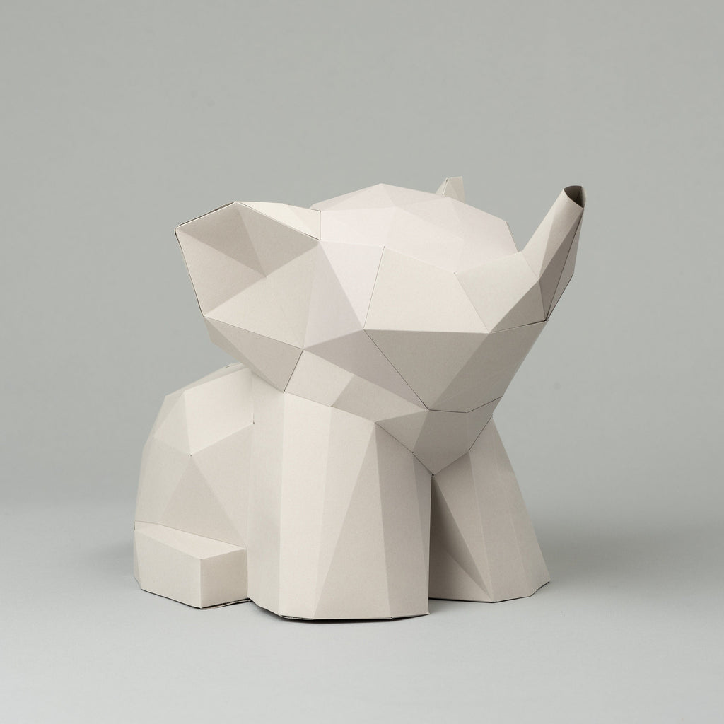 DIY Baby Elephant 3D Origami paper model Kit - Www.Shopthatapp.ca