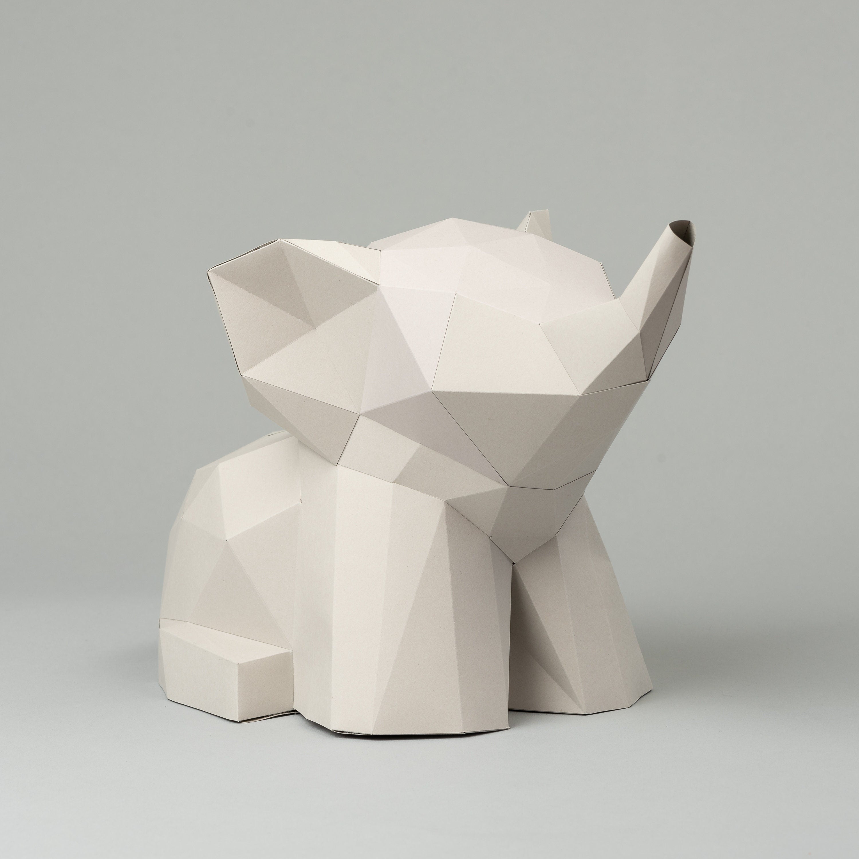 DIY Baby Elephant 3D Origami paper model Kit - Www.Shopthatapp.ca