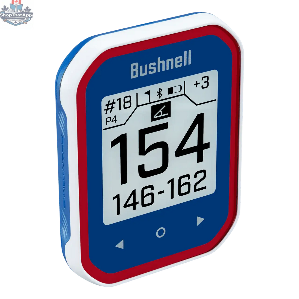 Phantom 3 Slope GPS golf watch by The Golfather Ltd. with digital display, showing course layout and distance readings.
