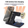 15W Wireless Charger Stand - 3 In 1 Fast LED Charging Station - Shopthatapp.ca
