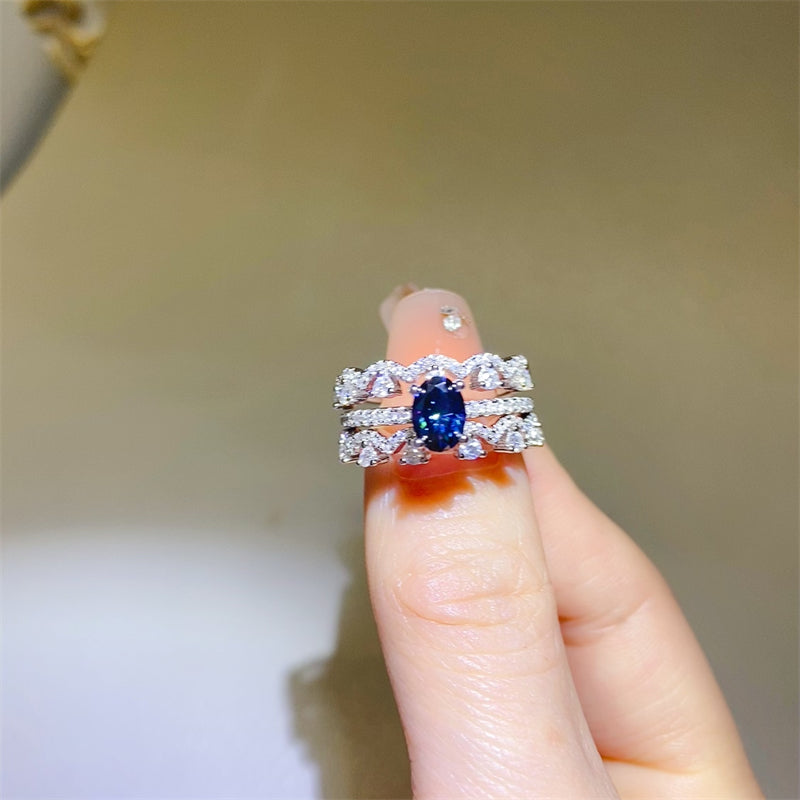 1 Carat Moissanite Silver Ring in 925 Sterling Silver - Affordable Elegance - Shopthatapp.ca