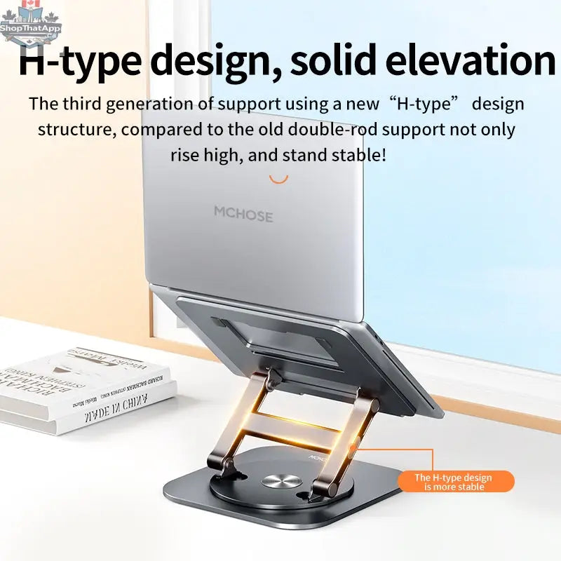 Adjustable Aluminum Laptop Stand for Desk and iPad - Shopthatapp.ca