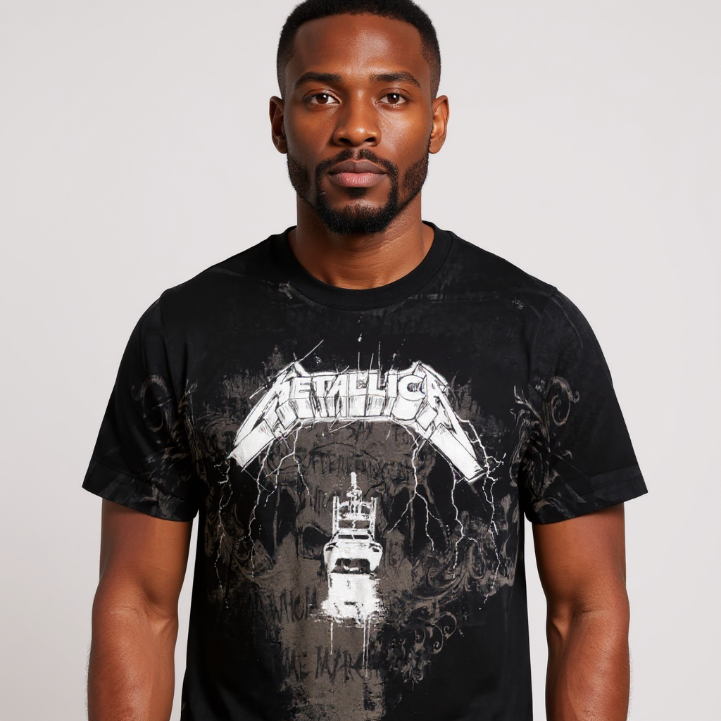 Metallica - Ride The Lightning Chair Black T-Shirt - Www.Shopthatapp.ca