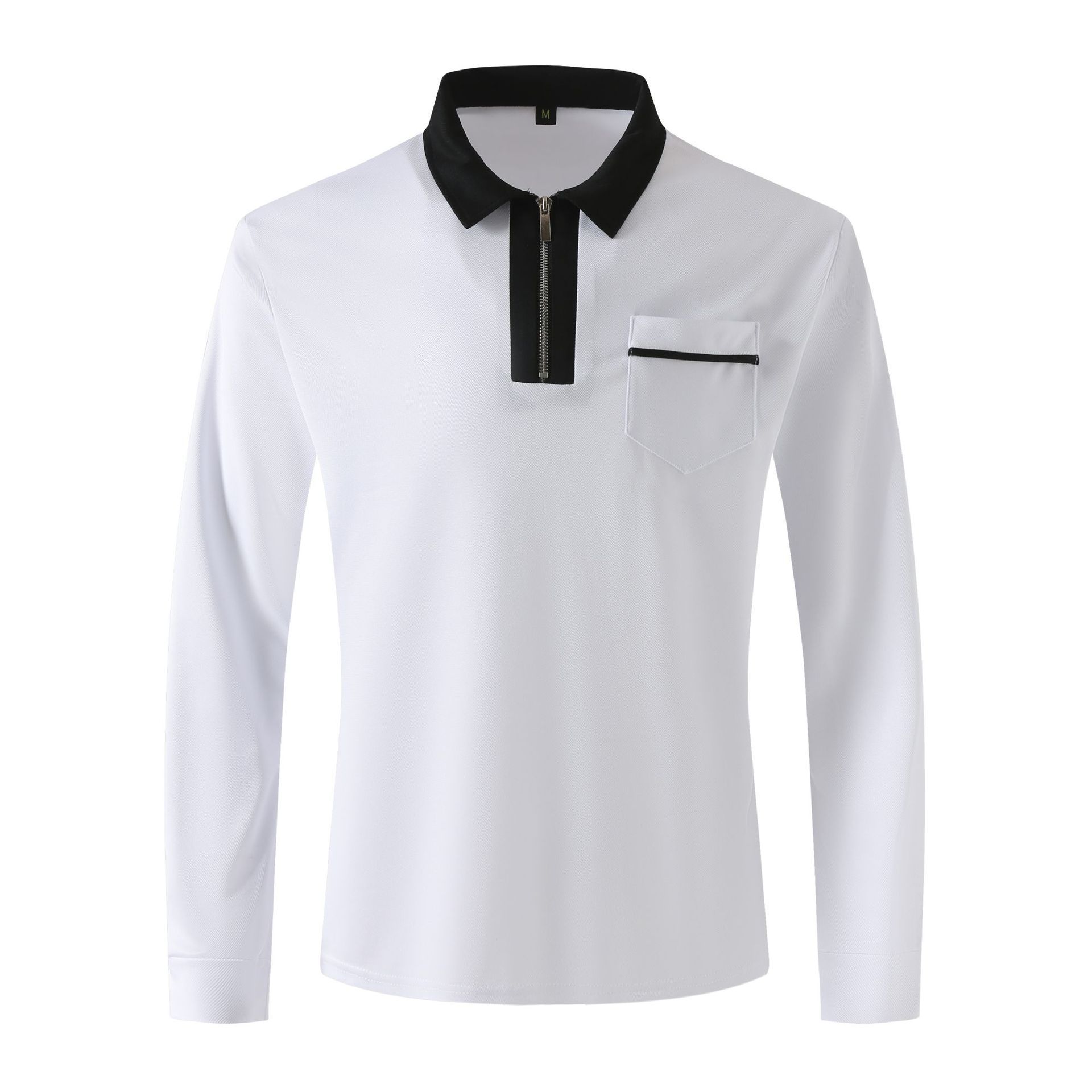 2024 Autumn Men's Zipper Polo Shirts - Trendy Long Sleeve Fashion - Shopthatapp.ca