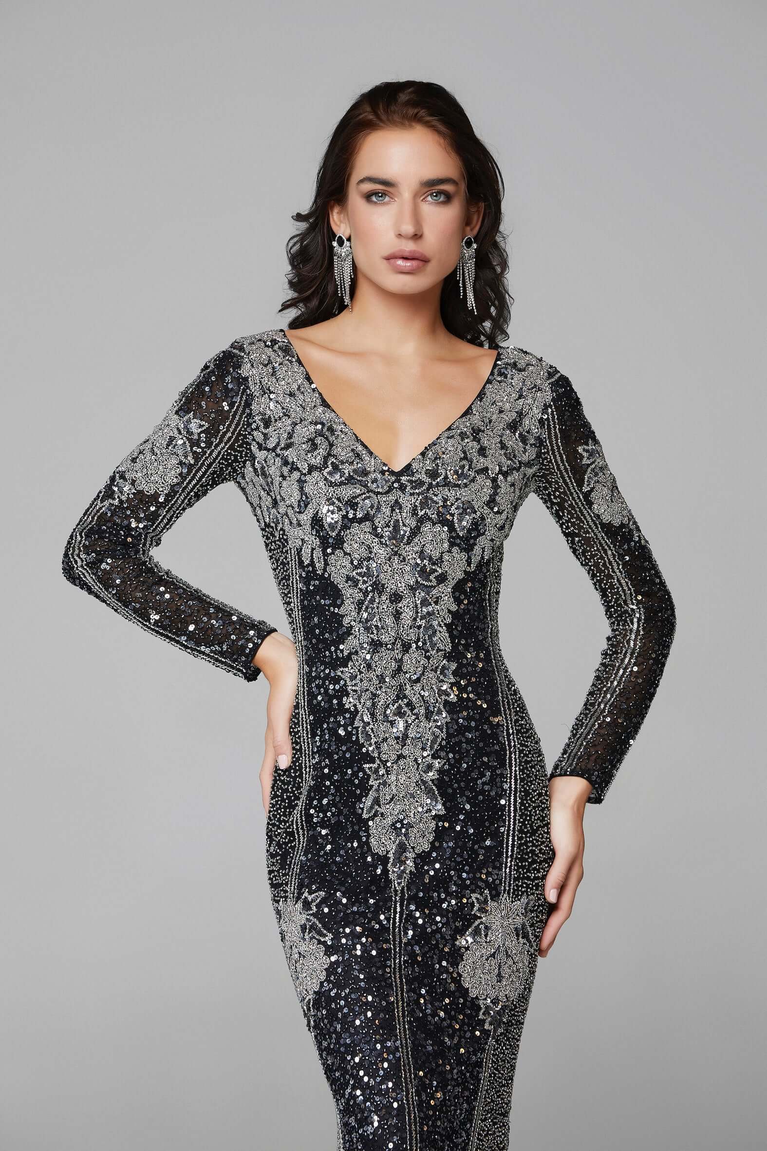 Long Sleeve beaded allover - Www.Shopthatapp.ca