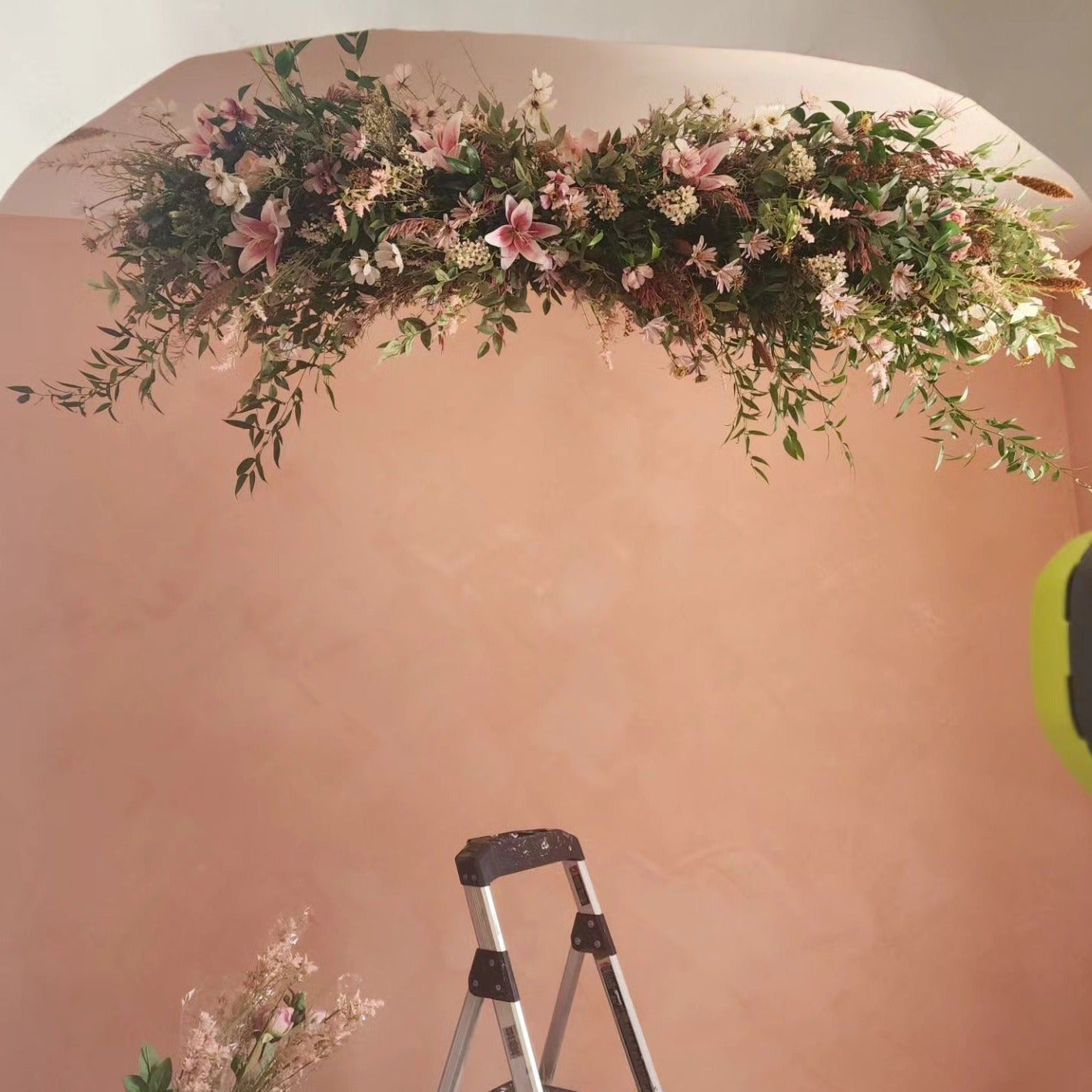 Elevate Your Space with Our Luxe Dried and Faux Floral Installation - 80" Beauty