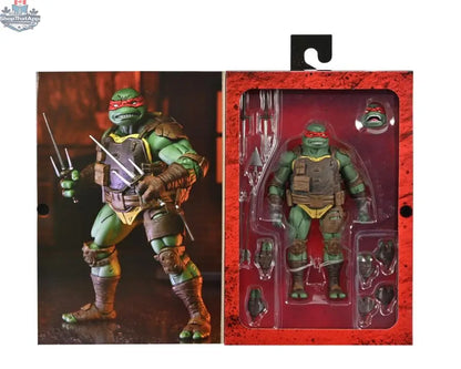 Toy Snowman Teenage Mutant Ninja Turtles Ultimate Raphael action figure from The Last Ronin, detailed collectible toy with ninja gear.