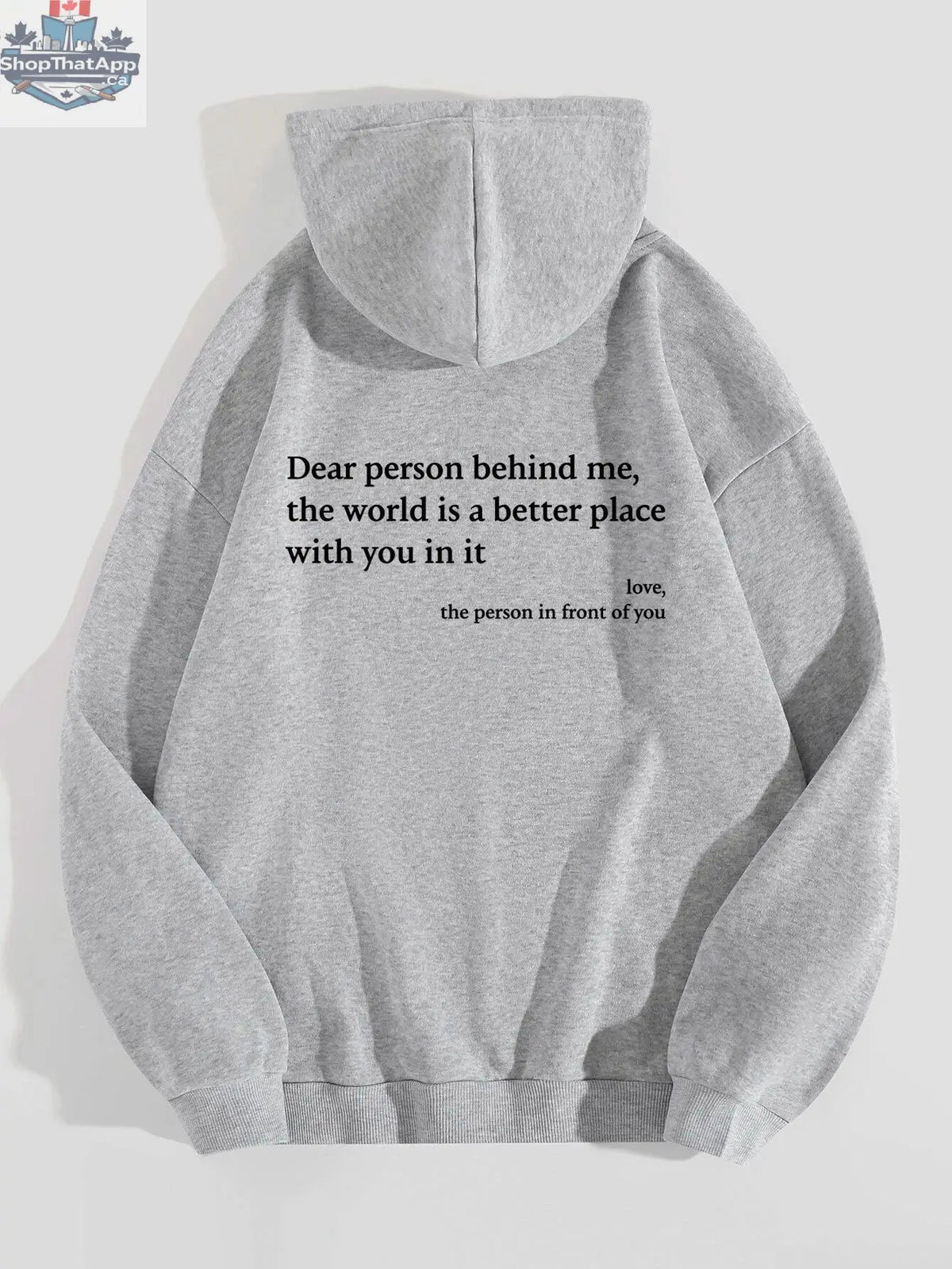 Women's Plush Letter Printed Kangaroo Pocket Hoodie | Cozy Pullover - Shopthatapp.ca