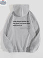 Women's Plush Letter Printed Kangaroo Pocket Hoodie | Cozy Pullover - Shopthatapp.ca