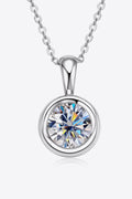 2 Carat Moissanite Necklace in 925 Sterling Silver - Shopthatapp.ca