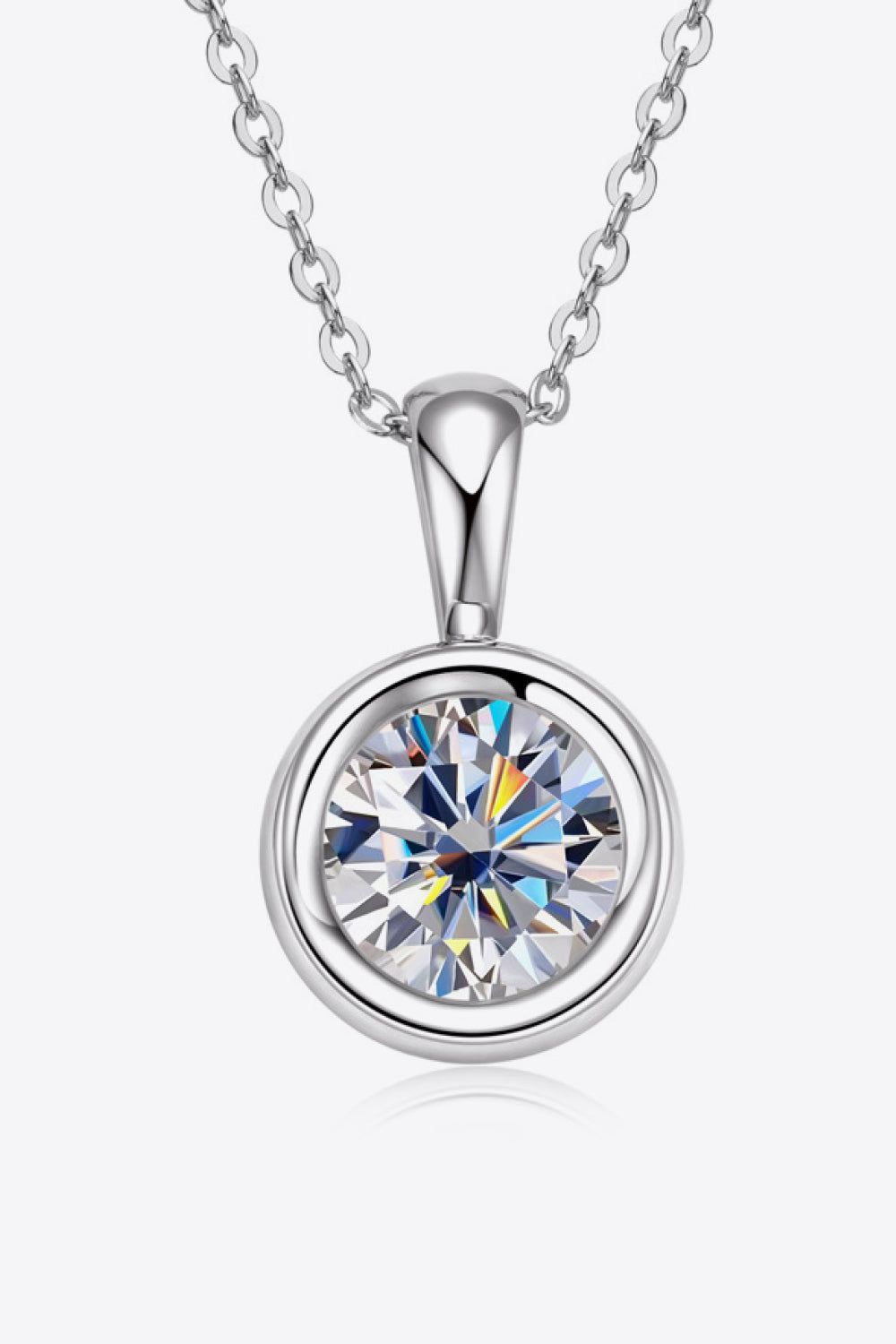 2 Carat Moissanite Necklace in 925 Sterling Silver - Shopthatapp.ca