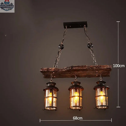 Bar American Chandelier Retro Chandelier Creative Lamp - Shopthatapp.ca