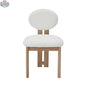 Hygge Design House Aero Ottoman-style dining chair with a sleek Vivara oak wood frame and comfortable seating for versatile home use