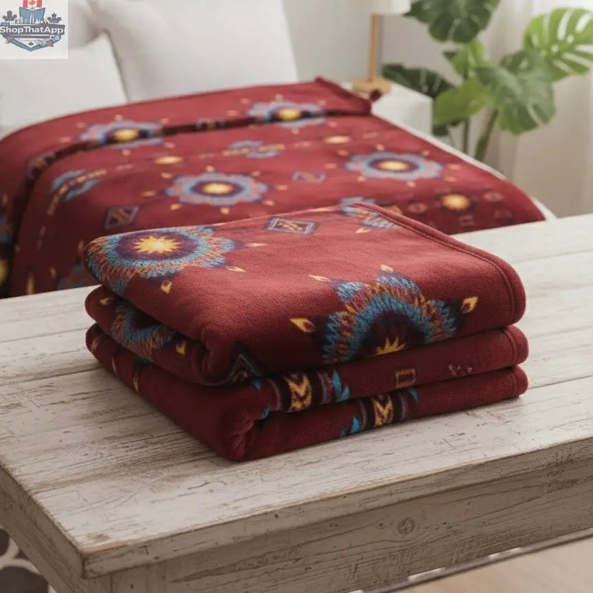 Star Burst Design Silk Touch Blanket - Shopthatapp.ca
