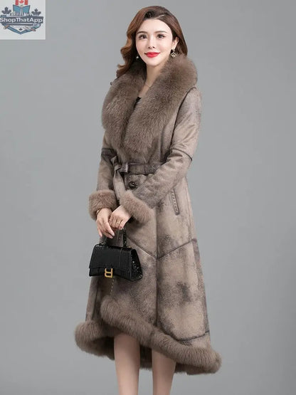 Real Fur One Woman Coat Thickened - Shopthatapp.ca