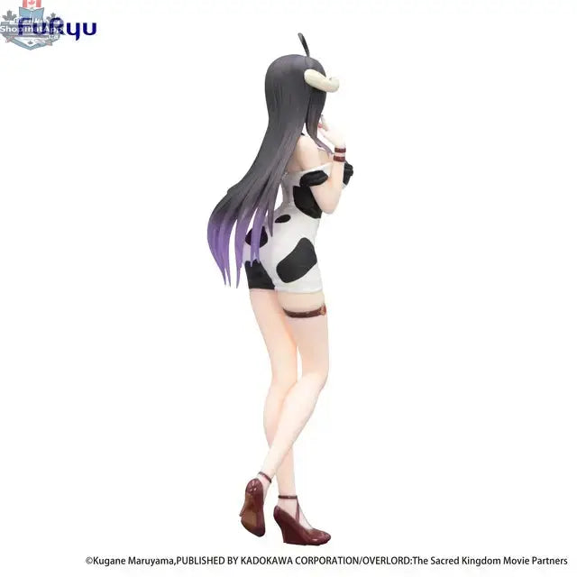 Anime figure of Albedo Mini Dress Trio-Try-iT version by Hawk Collectibles, featuring a cow pattern design.