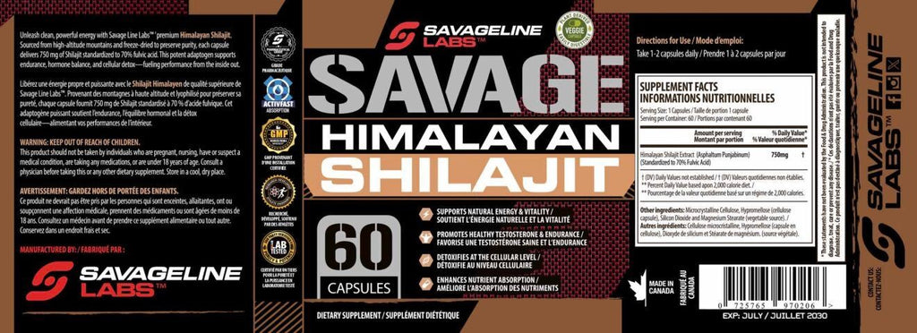Savageline Labs Himalayan Shilajit Shilajit - Www.Shopthatapp.ca