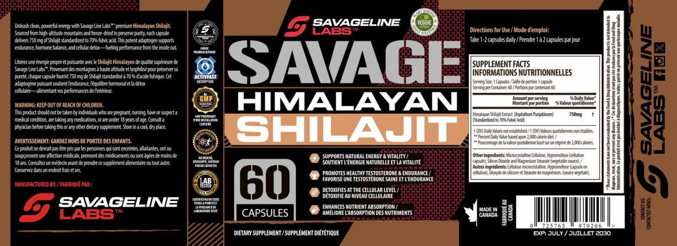 Savageline Labs Himalayan Shilajit Shilajit - Www.Shopthatapp.ca
