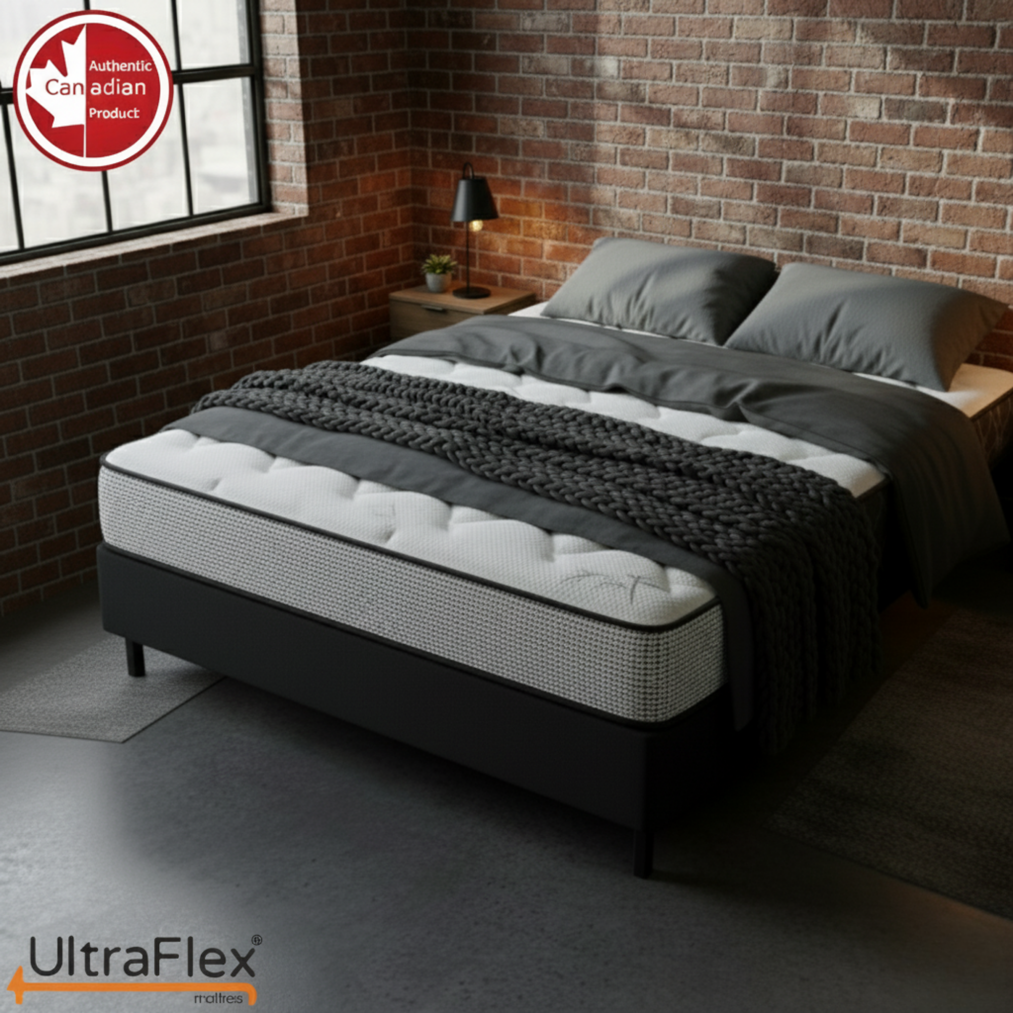 UltraFlex® DreamWeaver Medium Firm Pocket Coil Hybrid Mattress – Canadian-Made Orthopedic Support with Cooling Gel Foam, Quilted Top, Breathable & Hypoallergenic Comfort, Edge Support & Motion Isolation - Shopthatapp.ca
