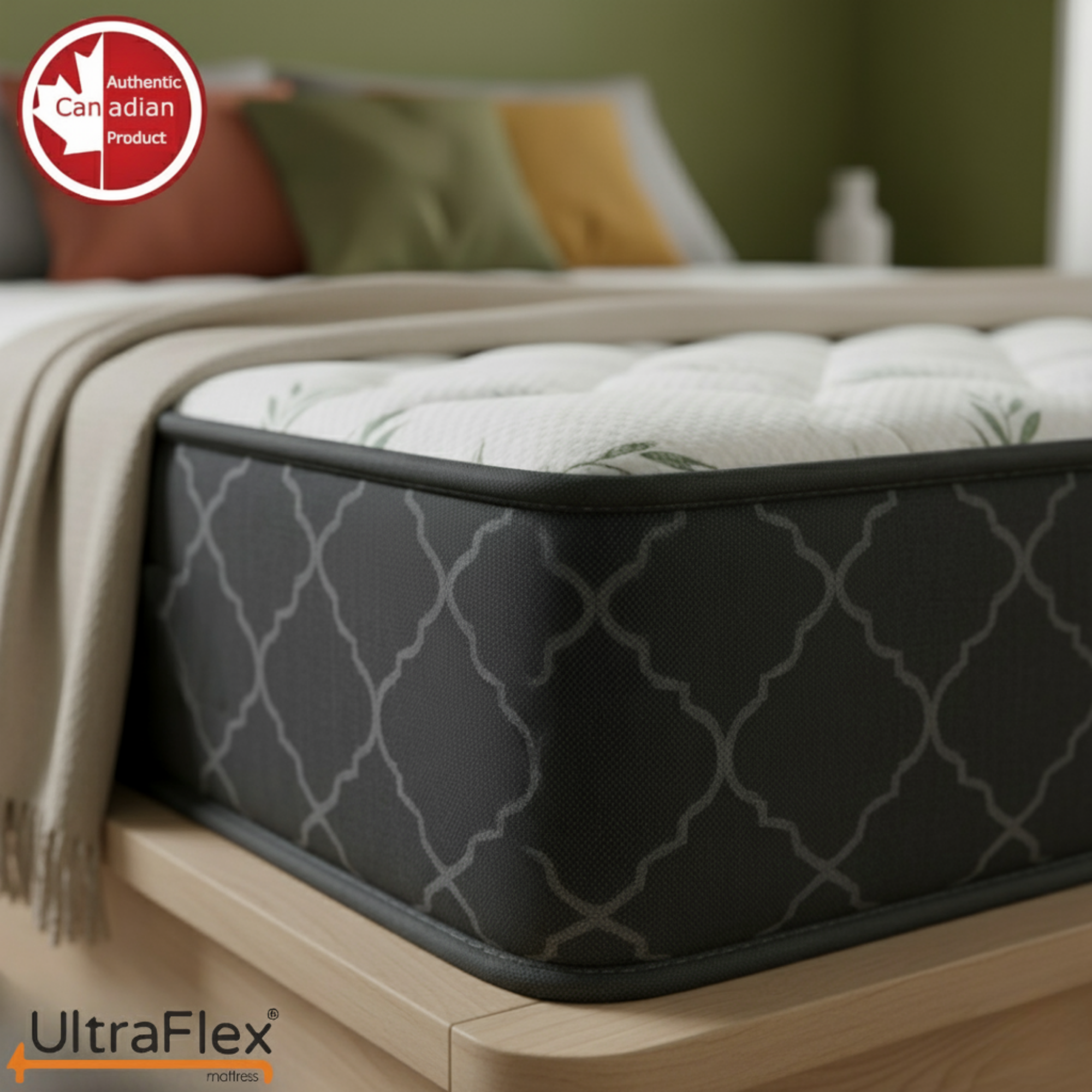 UltraFlex® SUMMIT Firm Pocket Coil Hybrid Mattress – Canadian-Made Orthopedic Support with Cooling Gel Foam, Quilted Top, Breathable & Hypoallergenic Comfort, Edge Support & Motion Isolation - Shopthatapp.ca