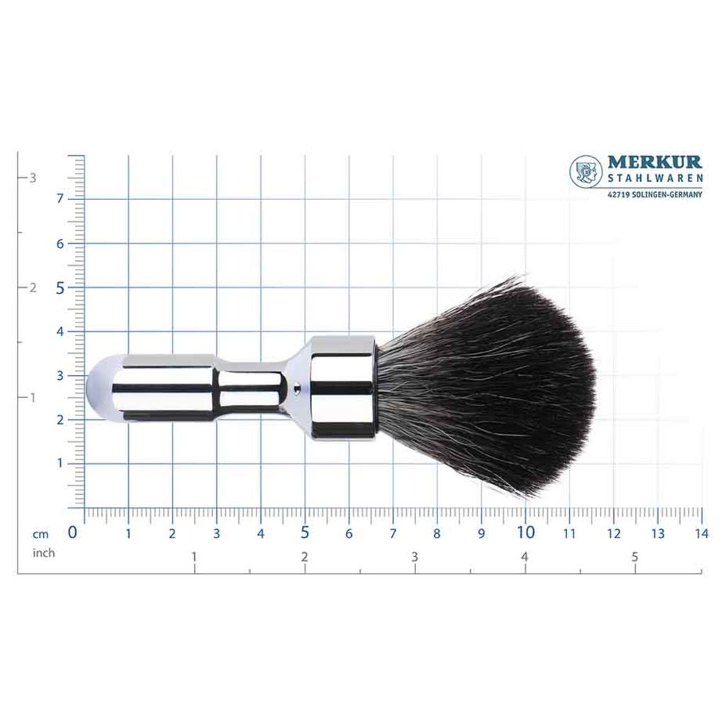 MERKUR Shaving Brush 1701 Vegan Synthetic Hair in Bright Chrome